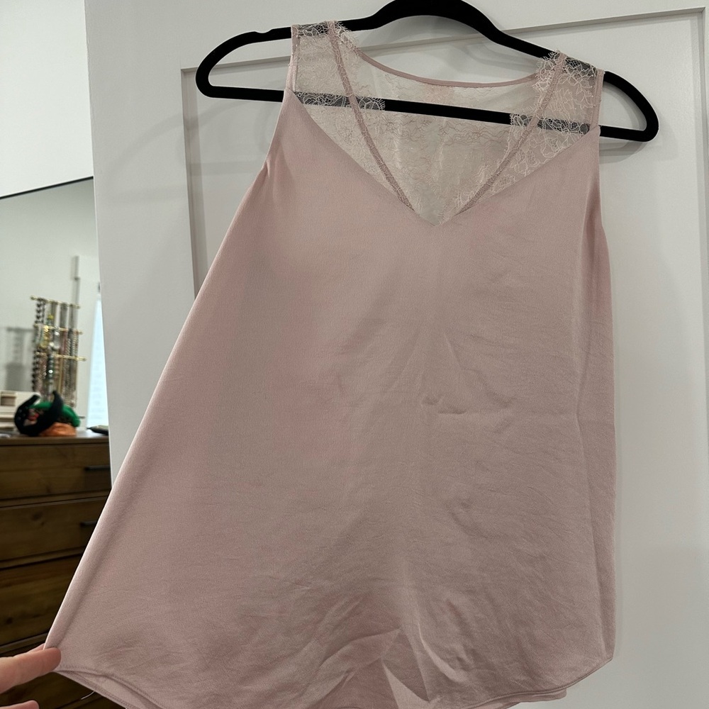 Pink lace express cami - size M